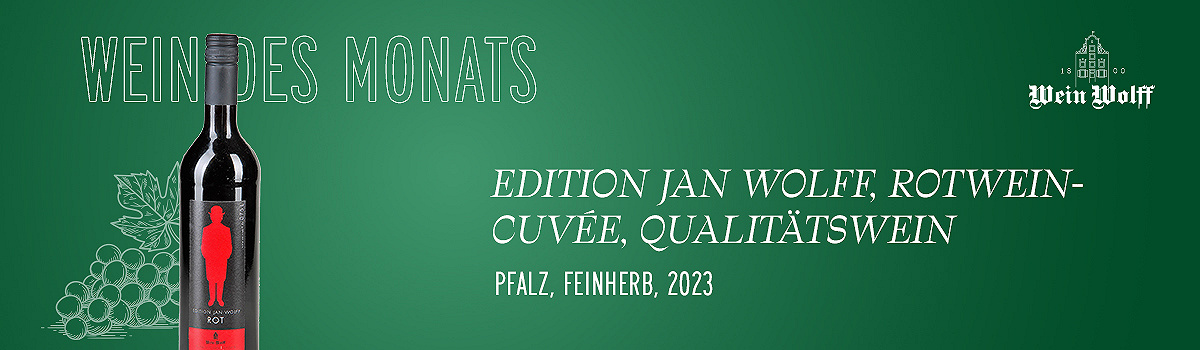 Wein des Monats: Edition Jan Wolff Rotwein-Cuv&eacute;e, QbA